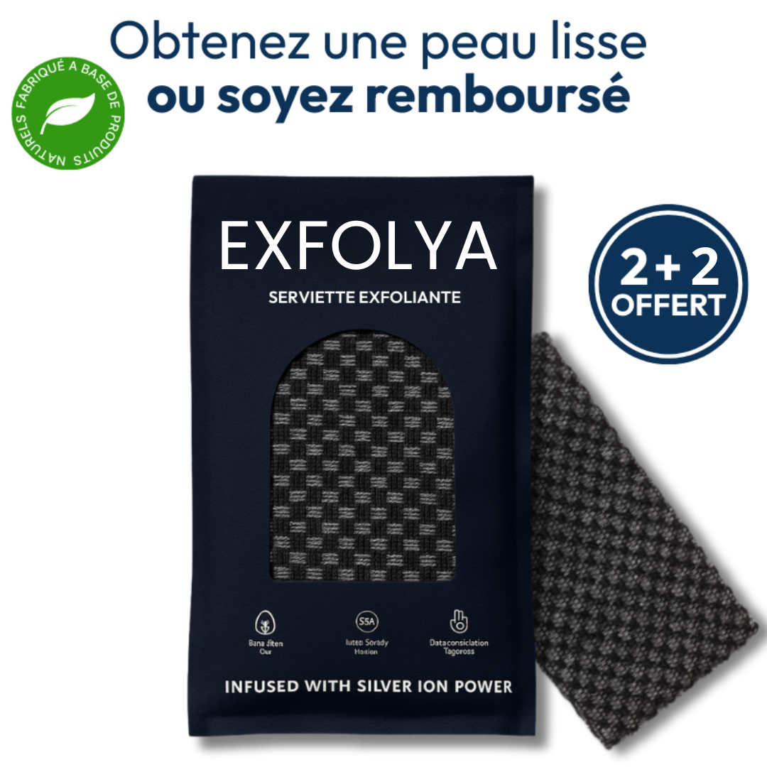 Exfolya-Ecovia: Serviette de douche exfoliante anti-bactérienne