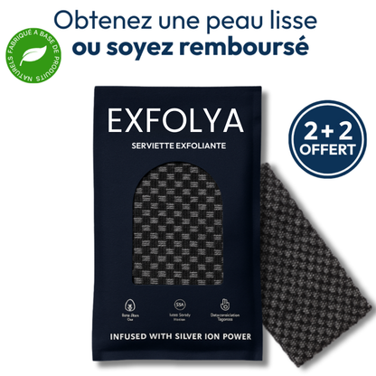 Exfolya-Ecovia: Serviette de douche exfoliante anti-bactérienne
